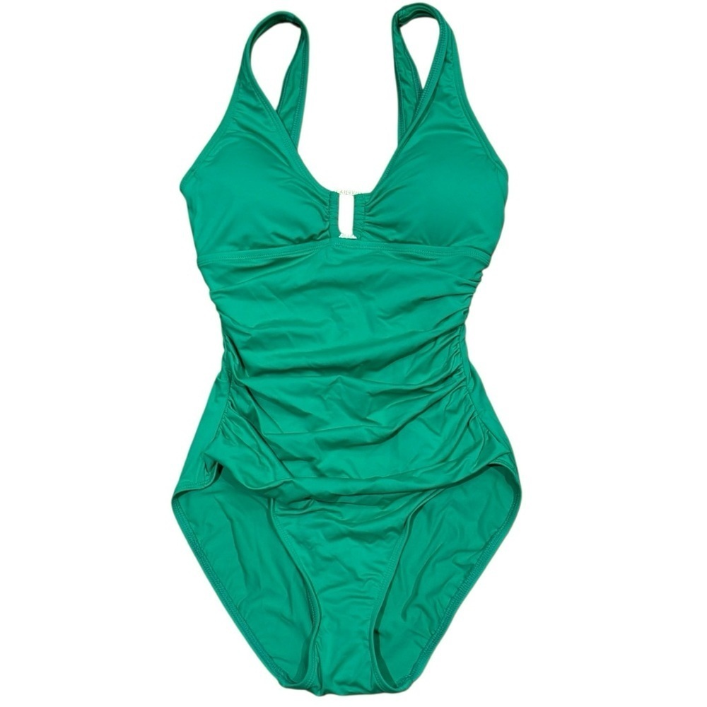 Lauren Ralph Lauren Sz 4 Swimsuit Green One-piece Classic Preppy Summer Vacation